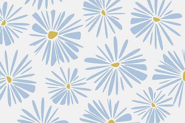 Motif de fleurs bleues et jaunes Motif de fleurs bleues et jaunes