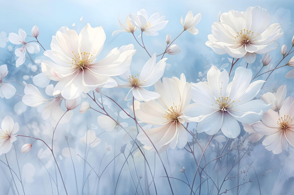 Groupe de fleurs blanches Groupe de fleurs blanches
