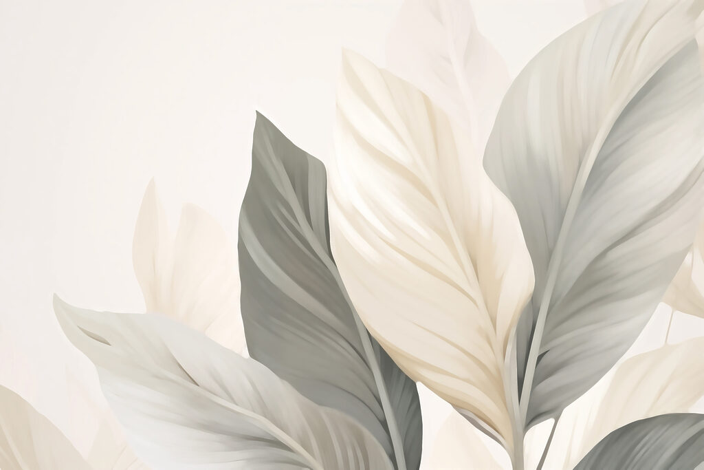 Des feuilles douces dans des teintes apaisantes. Des feuilles douces dans des teintes apaisantes.