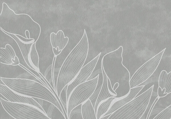 Dessin de fleurs au trait blanc Dessin de fleurs au trait blanc