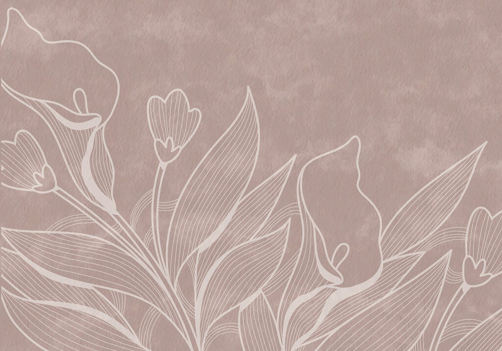 Dessin floral délicat au trait Dessin floral délicat au trait
