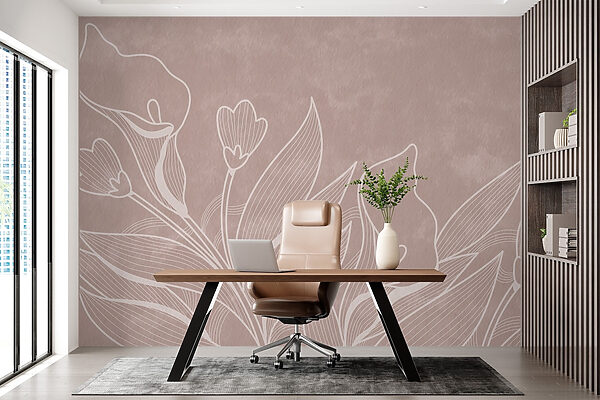 Dessin floral délicat au trait Dessin floral délicat au trait