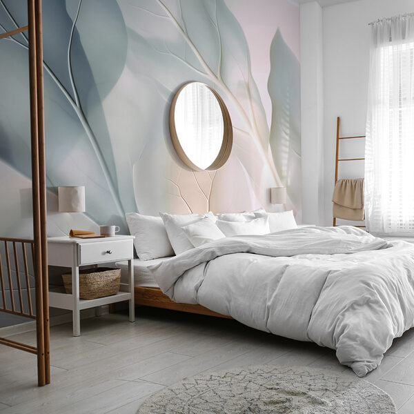 Papier peint Feuilles délicates aux teintes douces (UGS : w02223) Papier peint Papier peint Feuilles délicates aux teintes douces (UGS : w02223)