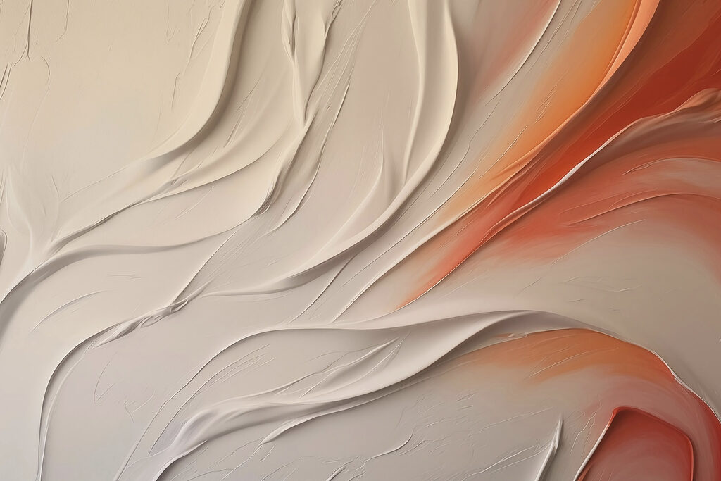 Lignes ondulées blanches et orange Lignes ondulées blanches et orange