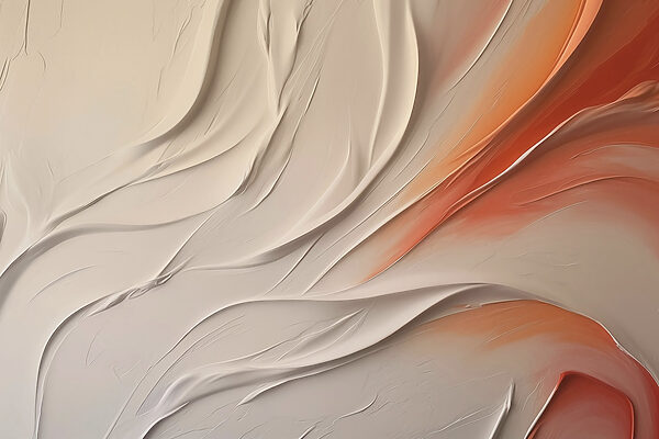 Lignes ondulées blanches et orange Lignes ondulées blanches et orange