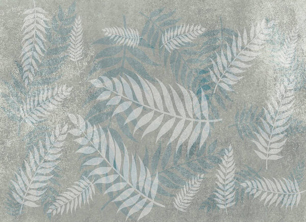 Motif de feuilles grises et bleues Motif de feuilles grises et bleues