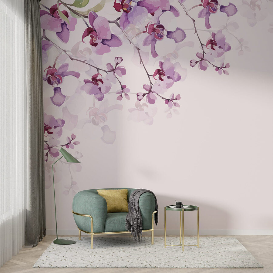 Des orchidées délicates dans des tons pastel doux
