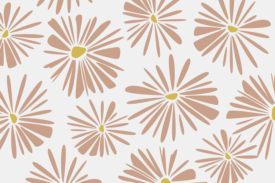 Motif de fleurs sur fond blanc