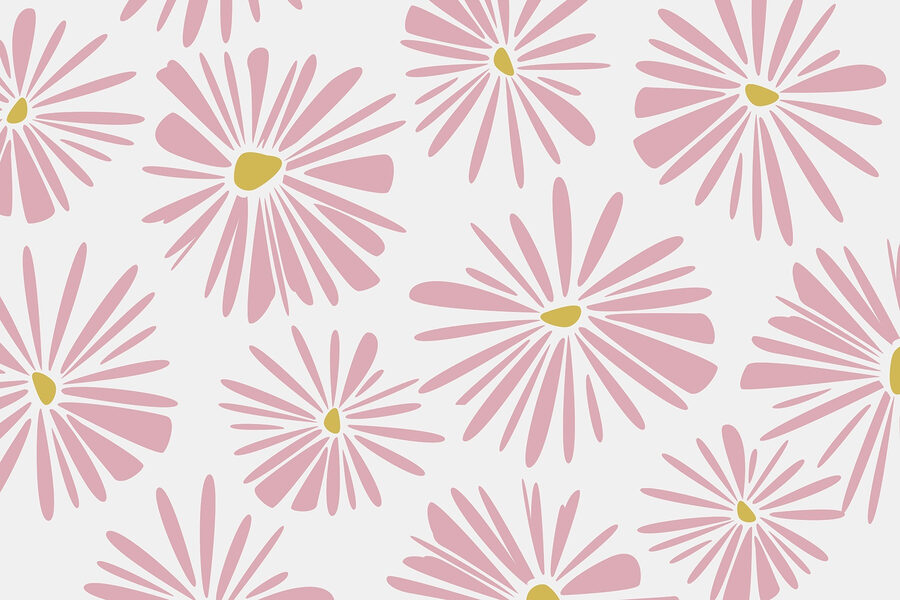 Motif de fleurs roses