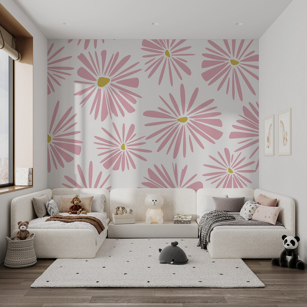 Pattern of pink flowers