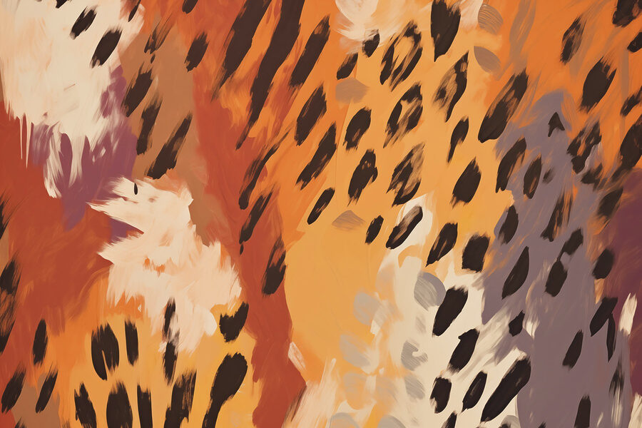 Imprimé animal abstrait dans des tons chauds