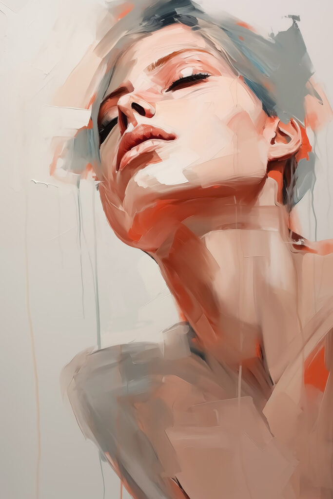 Painting of a woman's face