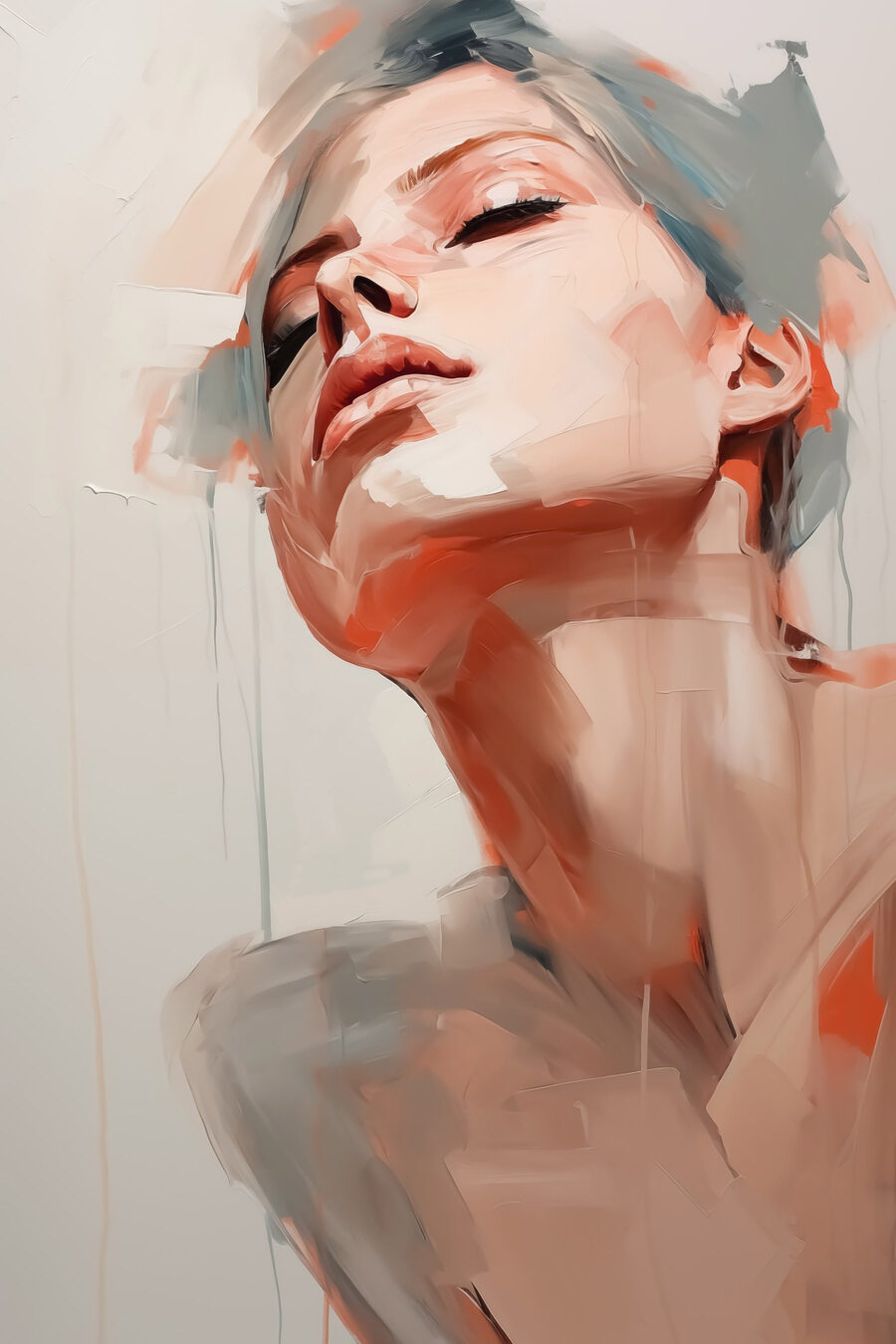 Peinture d'un visage de femme