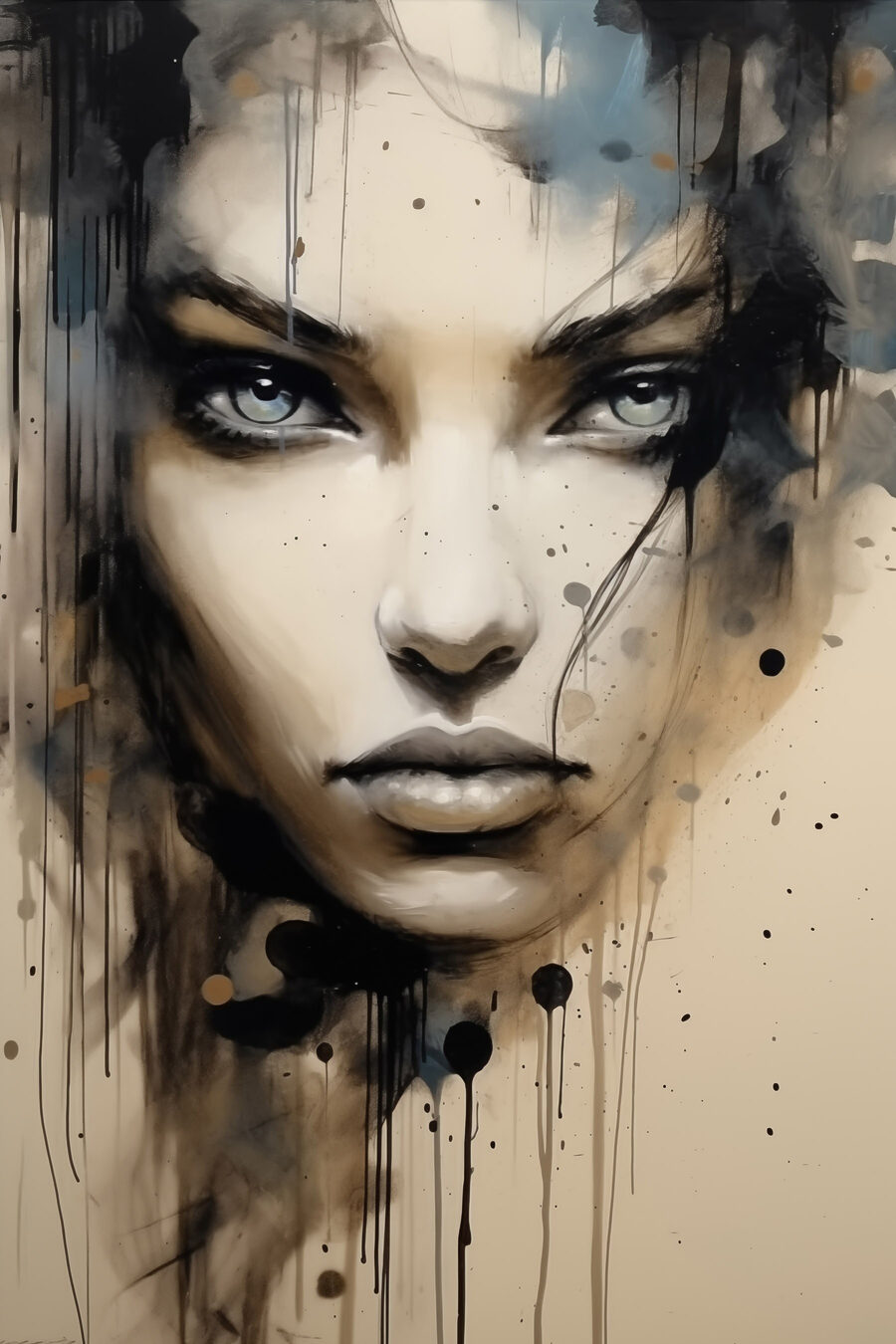Peinture d'un visage de femme