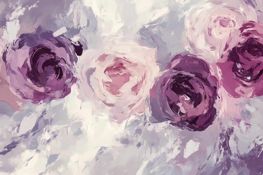 Peinture de fleurs sur une surface