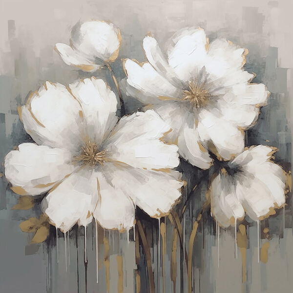 Peinture de fleurs blanches Peinture de fleurs blanches