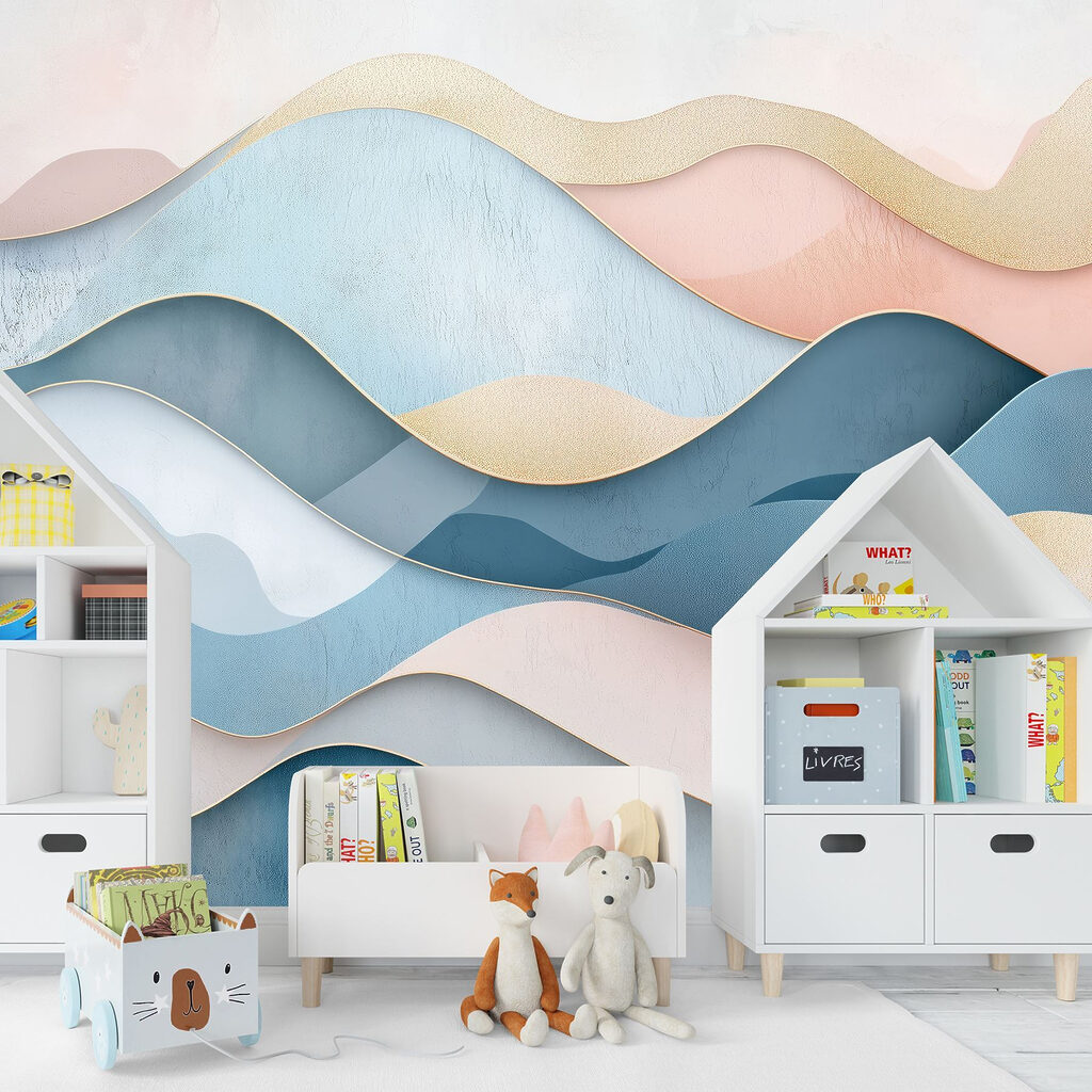 Blue and pink waves Blue and pink waves