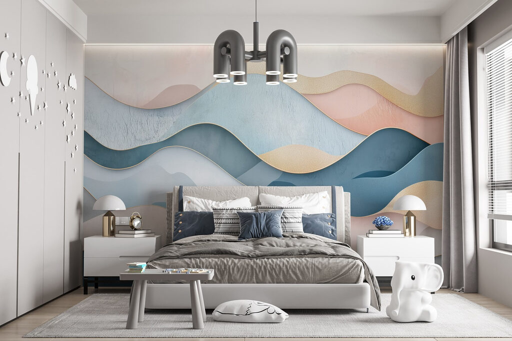 Blue and pink waves Blue and pink waves