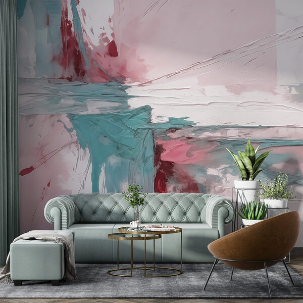 Peinture de couleur rose et bleue Peinture de couleur rose et bleue