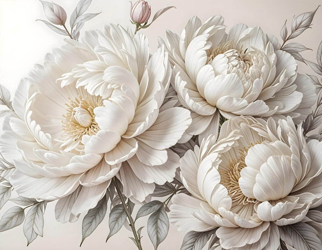 Groupe de fleurs blanches Groupe de fleurs blanches