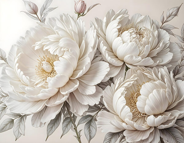 Groupe de fleurs blanches Groupe de fleurs blanches