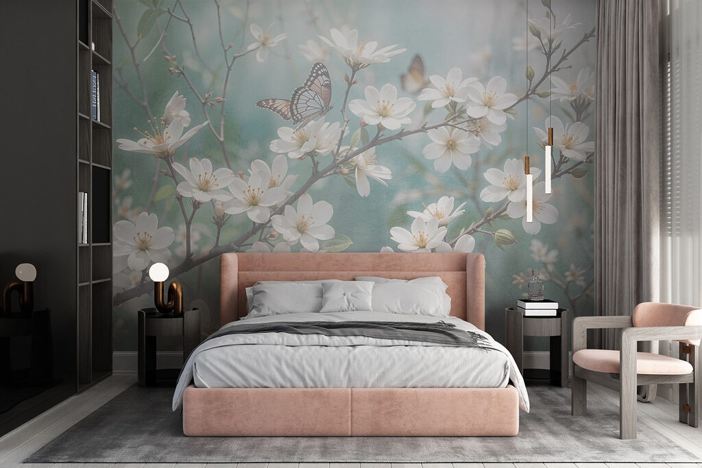 Butterfly on a white flower Butterfly on a white flower