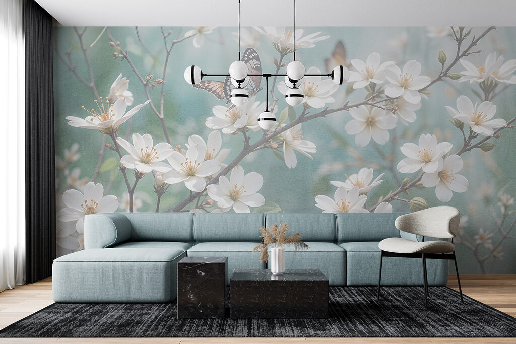 Butterfly on a white flower Butterfly on a white flower