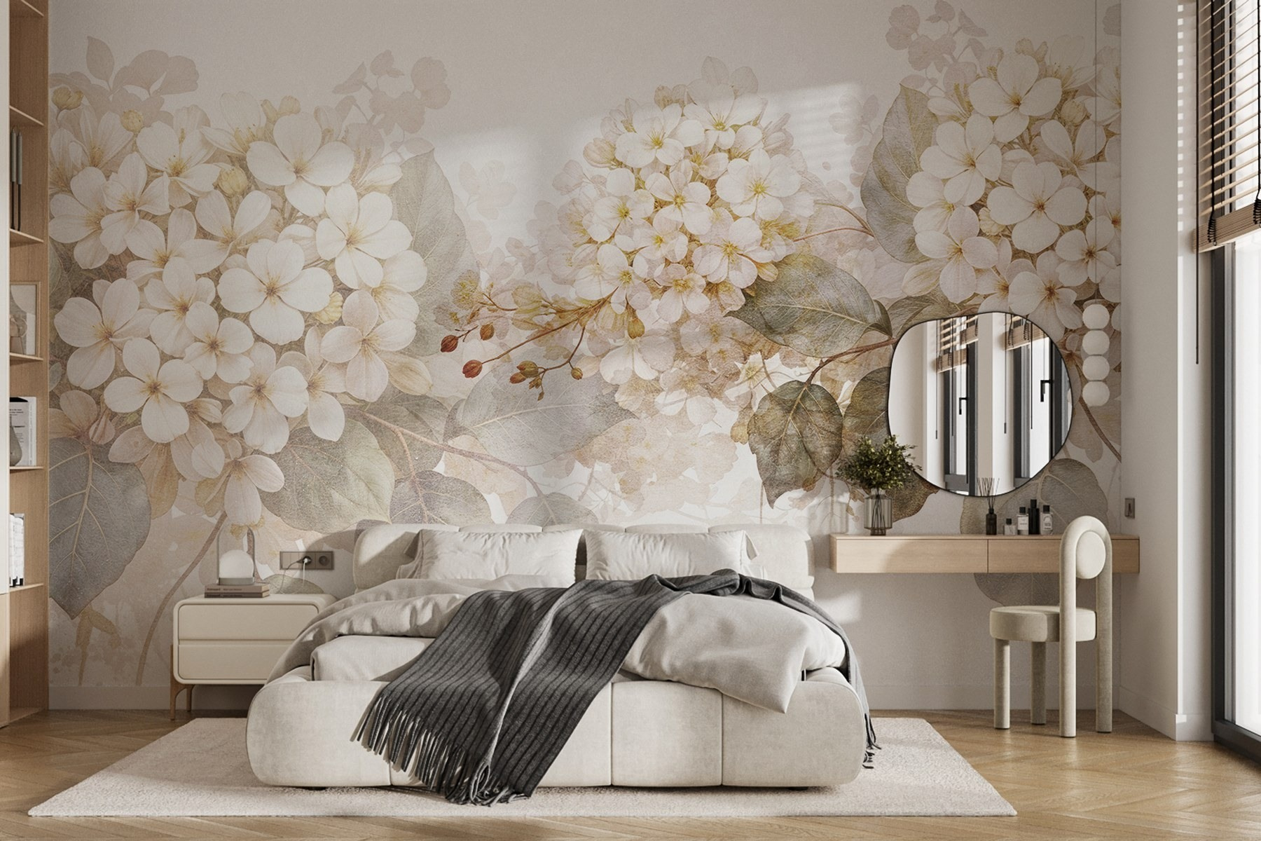 Delicate blooms in soft tones