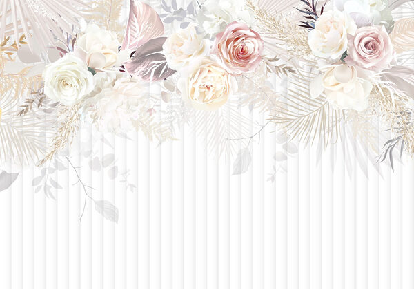 Fleurs blanches et roses Fleurs blanches et roses