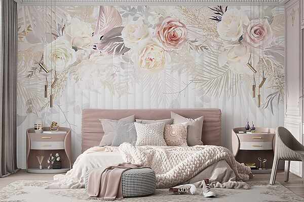 Fleurs blanches et roses Fleurs blanches et roses