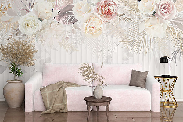 Fleurs blanches et roses Fleurs blanches et roses