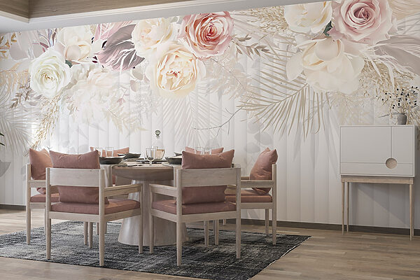 Fleurs blanches et roses Fleurs blanches et roses