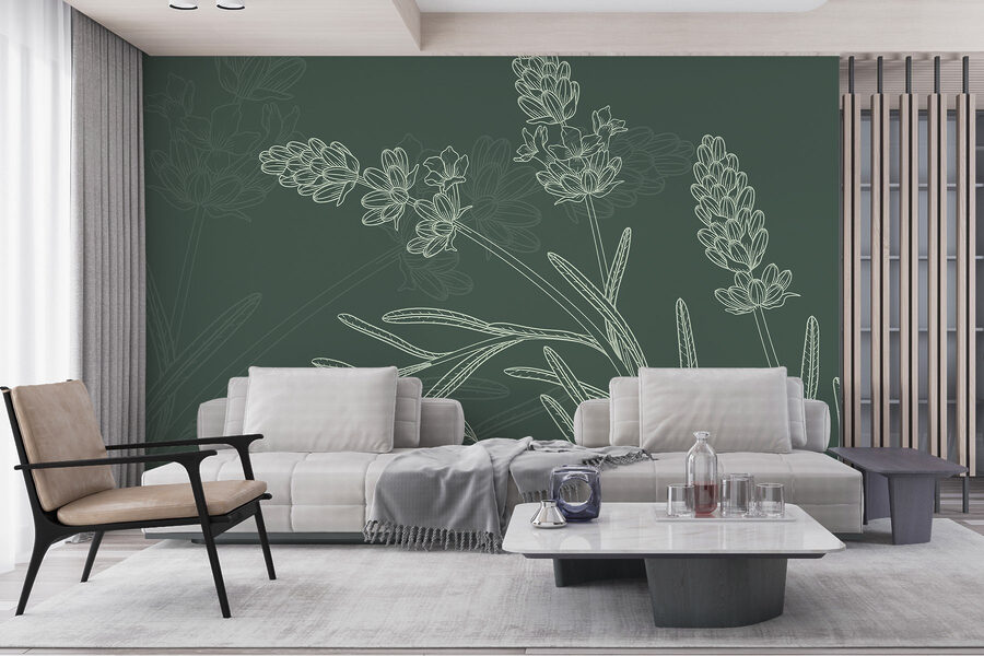 Papier peint Dessin d'une plante – Image 2