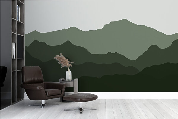 Mountain range with green hills