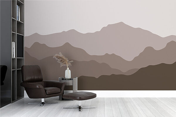 Chaîne de montagnes avec un ciel gris Chaîne de montagnes avec un ciel gris