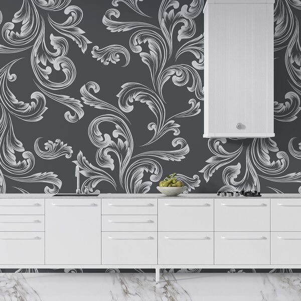 Motif de tourbillons blancs et gris Motif de tourbillons blancs et gris