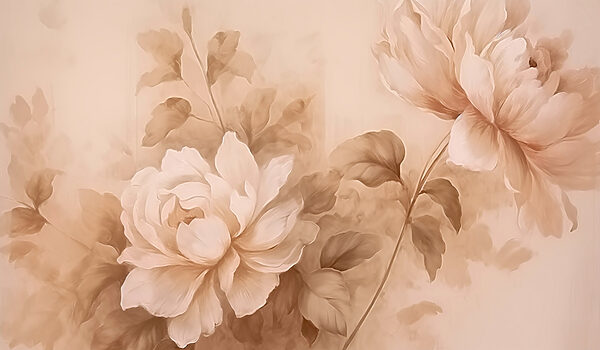 Peinture de fleurs et de feuilles Peinture de fleurs et de feuilles