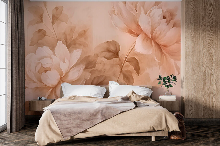 Peinture de fleurs et de feuilles