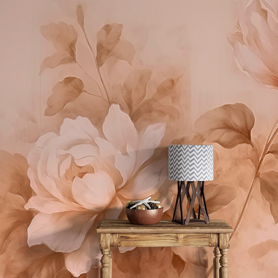 Peinture de fleurs et de feuilles
