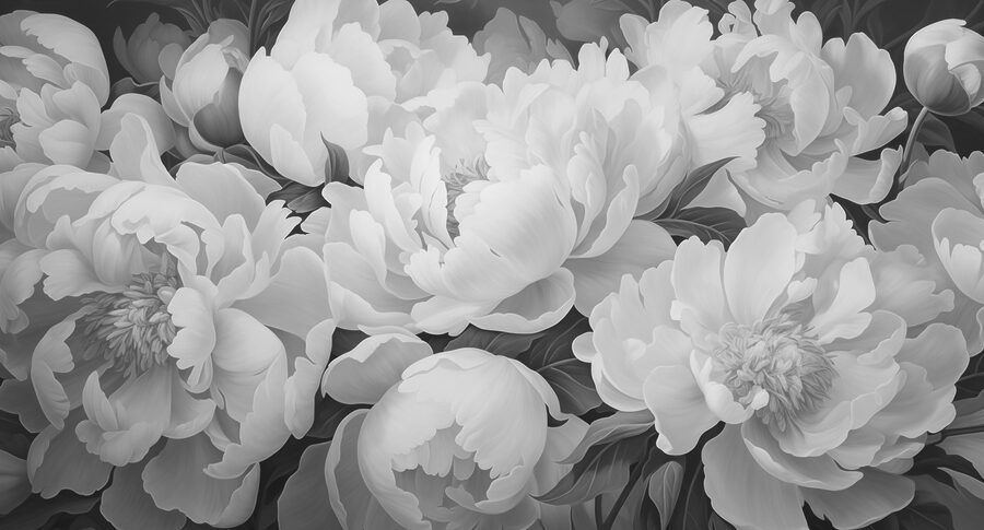 Groupe de fleurs blanches