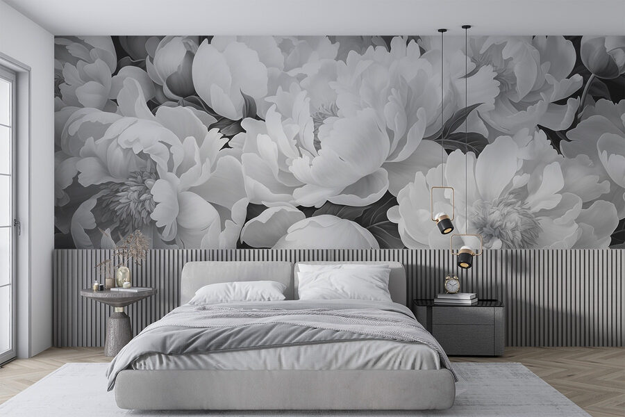 Groupe de fleurs blanches