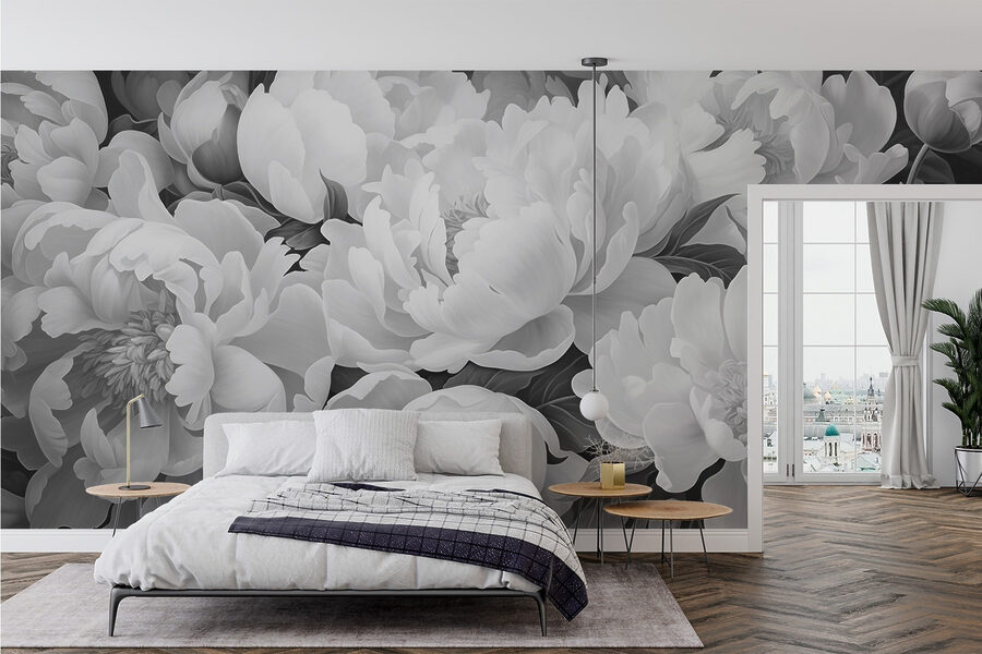 Groupe de fleurs blanches