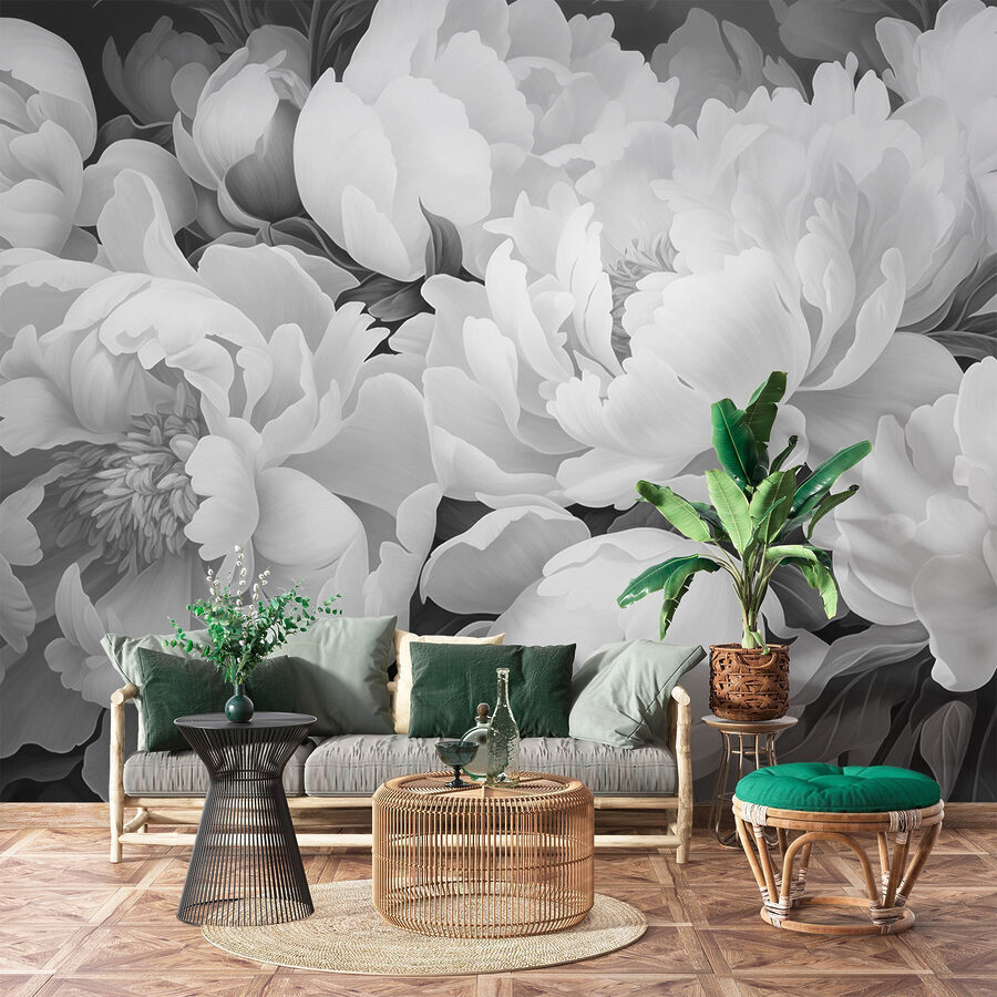 Groupe de fleurs blanches