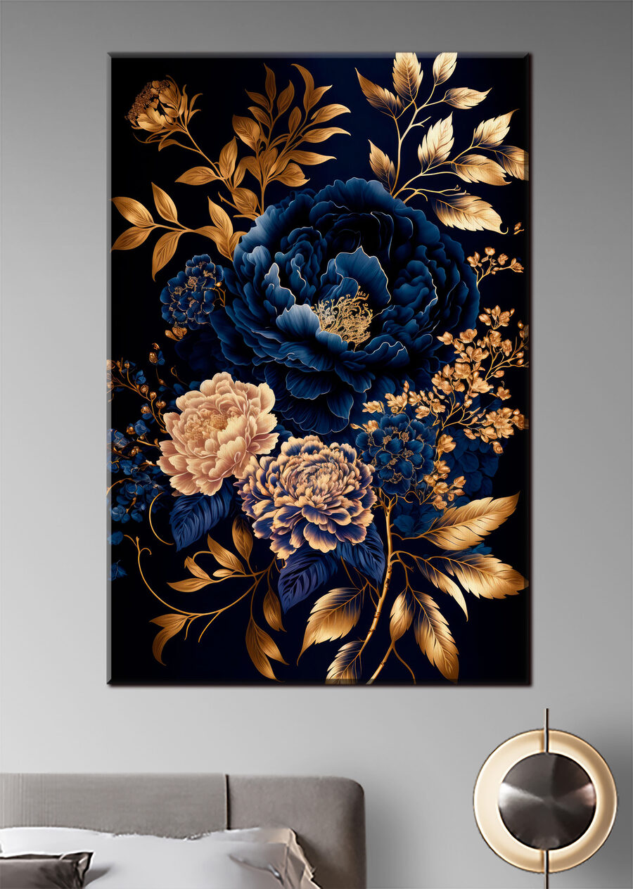 Arrangement floral vibrant sur fond sombre