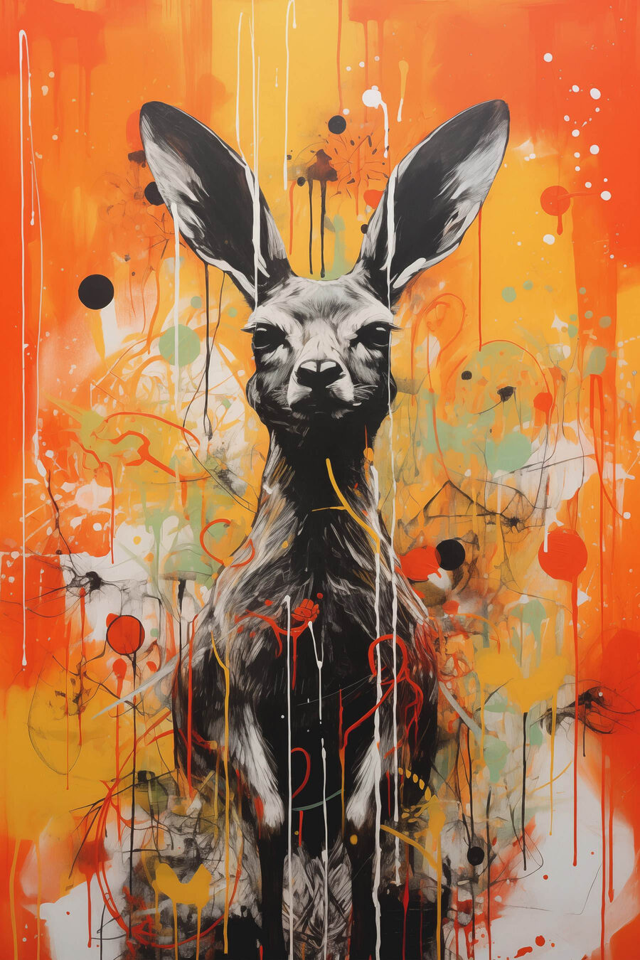 Peinture d'un kangourou Peinture d'un kangourou