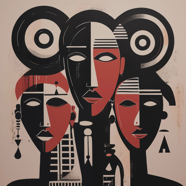 Groupe de personnes de formes et de couleurs différentes Groupe de personnes de formes et de couleurs différentes