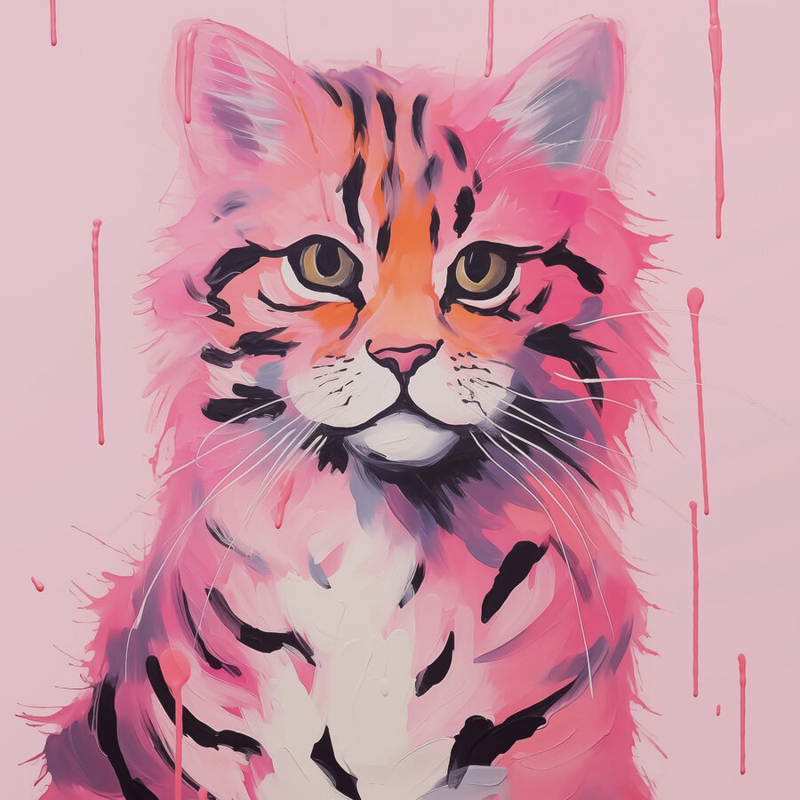 Peinture d'un chat