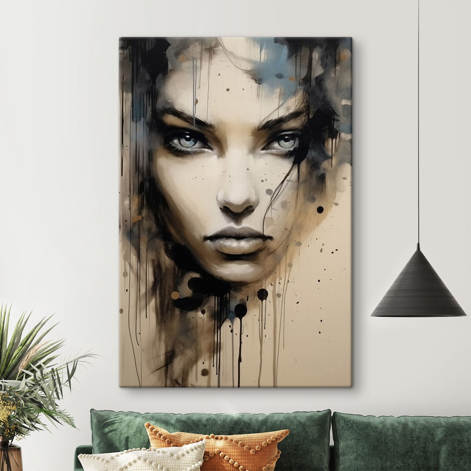 Painting of a woman's face