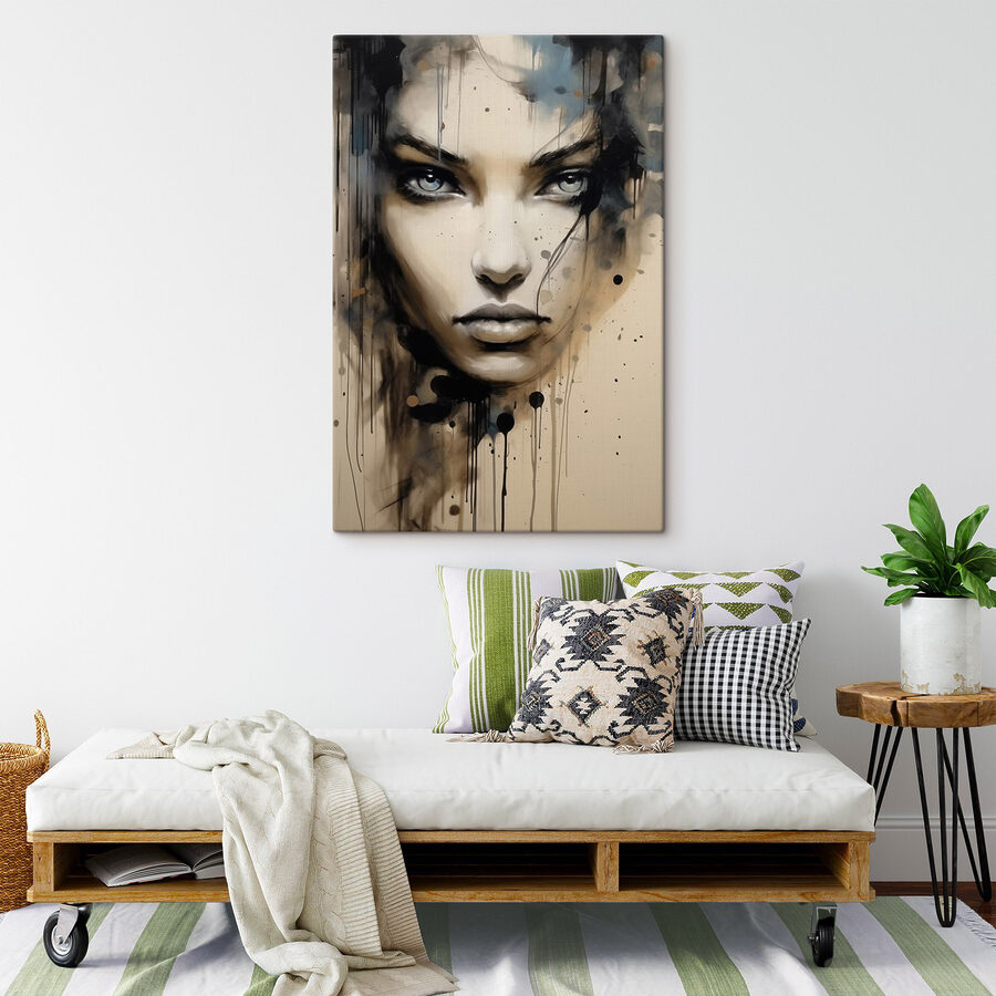Peinture d'un visage de femme