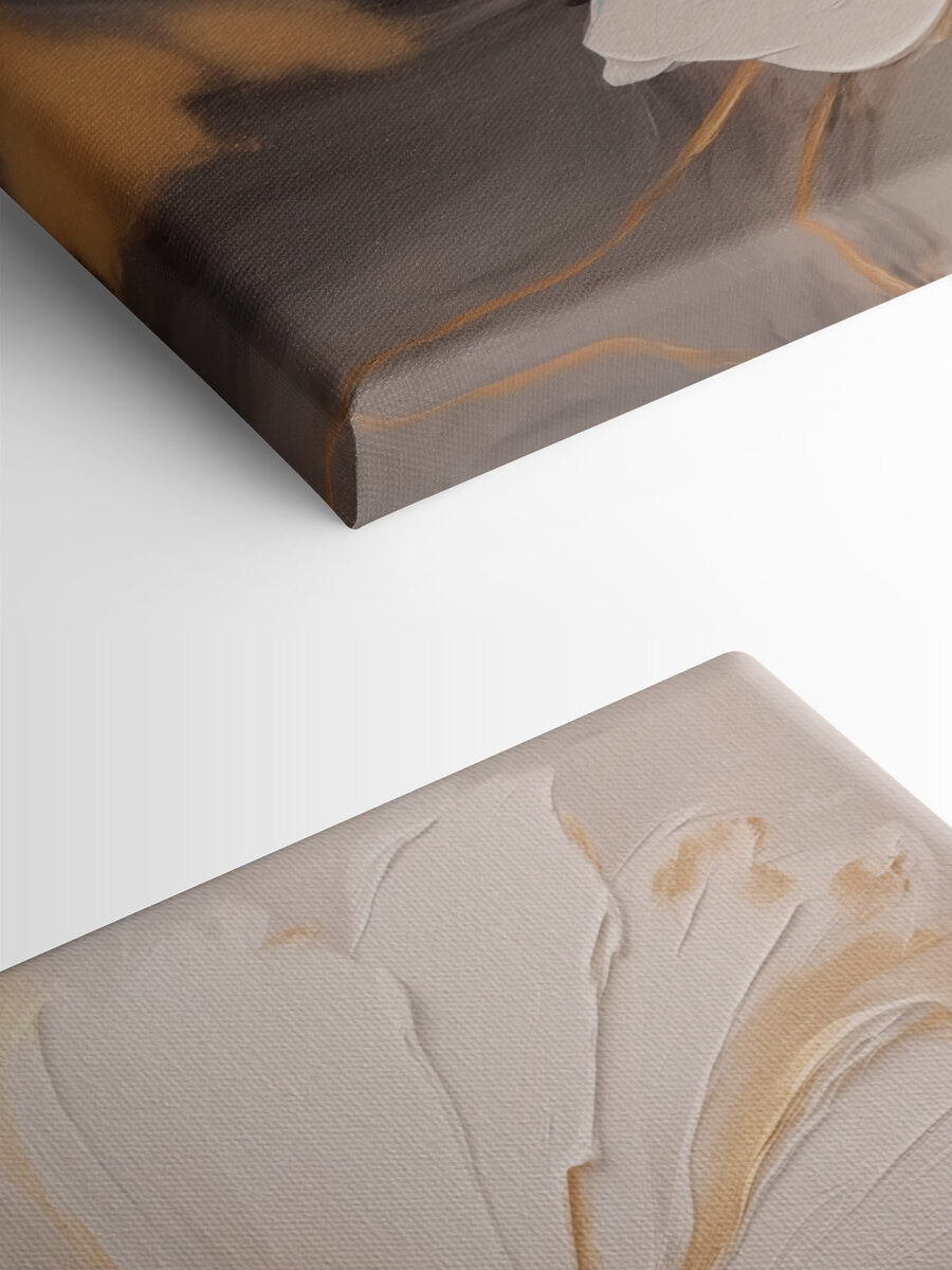 Peinture d'une fleur blanche